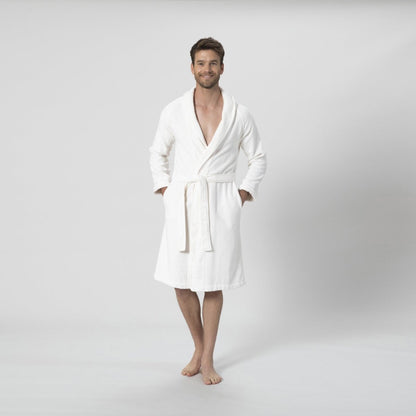 Badjas Unisex | Solid - Ecru | Bamboe & Katoen - Pure Harmony