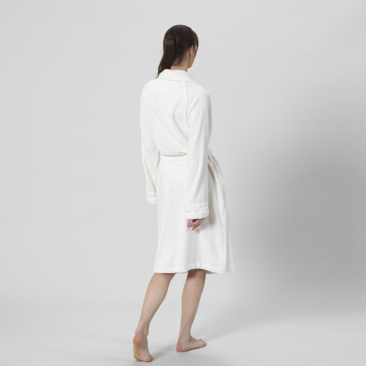 Badjas Unisex | Solid - Ecru | Bamboe & Katoen - Pure Harmony