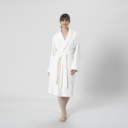 Badjas Unisex | Solid - Ecru | Bamboe & Katoen - Pure Harmony