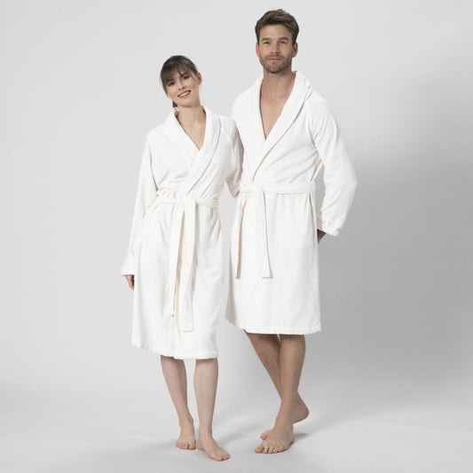 Badjas Unisex | Solid - Ecru | Bamboe & Katoen - Pure Harmony