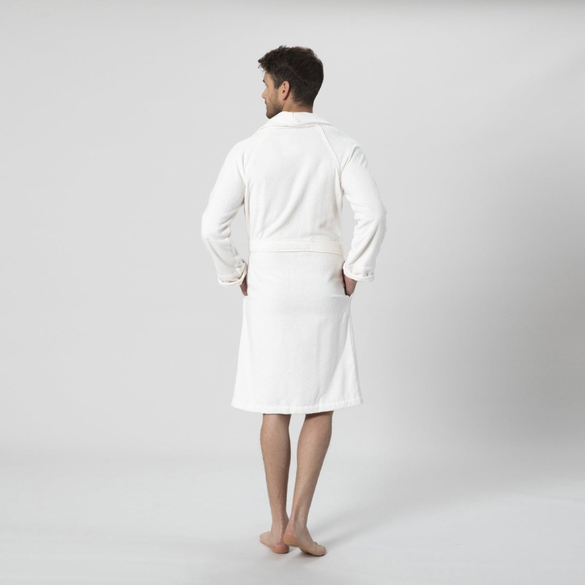 Badjas Unisex | Solid - Ecru | Bamboe & Katoen - Pure Harmony