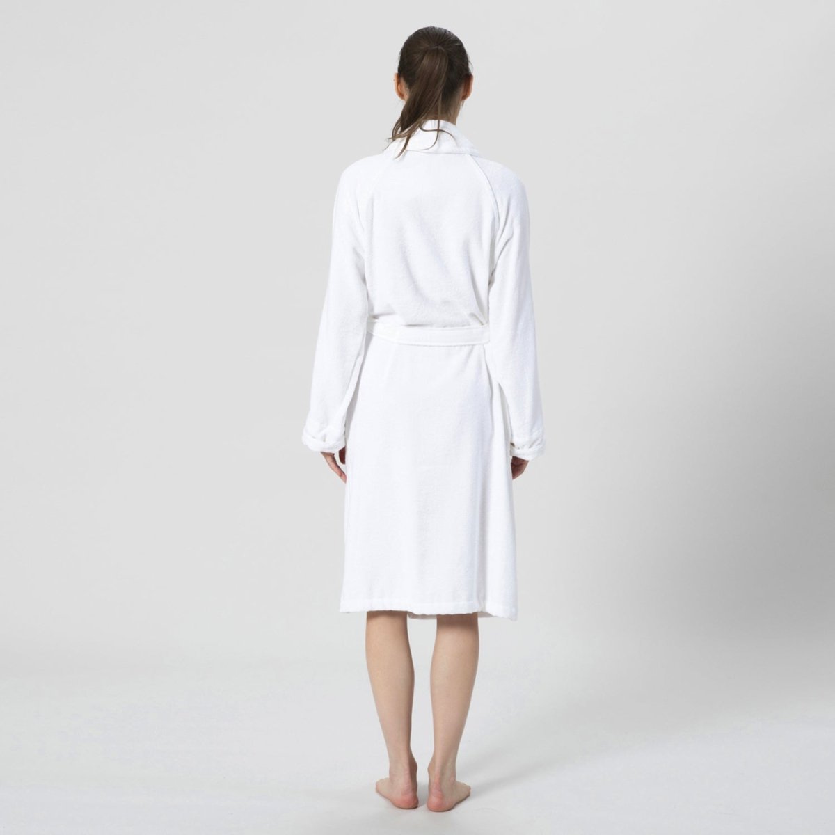 Badjas Unisex | Solid - Wit | Bamboe & Katoen - Pure Harmony