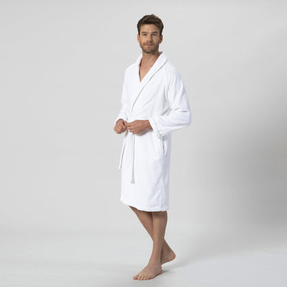 Badjas Unisex | Solid - Wit | Bamboe & Katoen - Pure Harmony