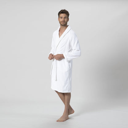Badjas Unisex | Solid - Wit | Bamboe & Katoen - Pure Harmony