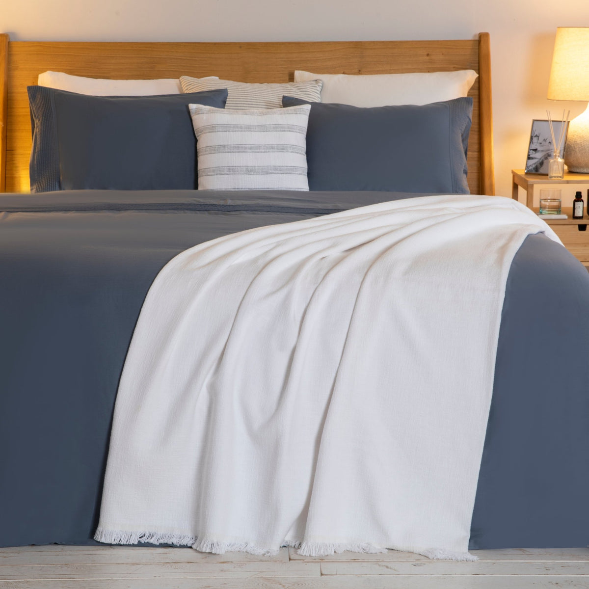 Bedsprei | Fumar - Wit | 100% Katoen - Pure Harmony