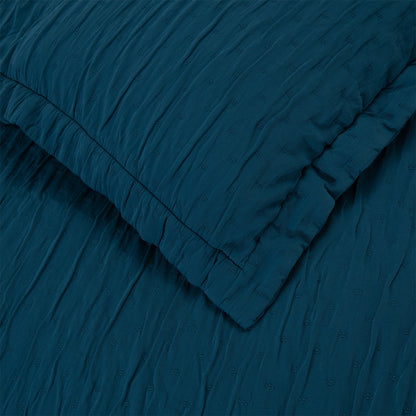 Bedsprei Set | Leron - Petrolblauw | 100% Katoen - Pure Harmony