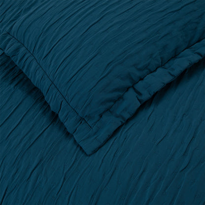 Bedsprei Set | Leron - Petrolblauw | 100% Katoen - Pure Harmony