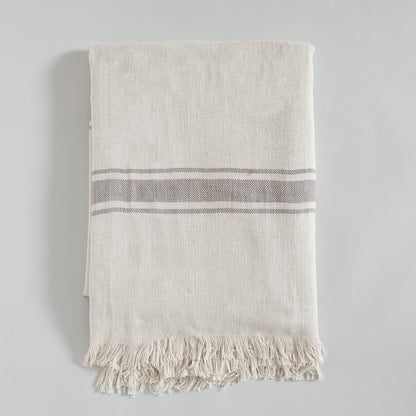 Bedsprei | Simple - Beige | Viscose & Linnen - Pure Harmony