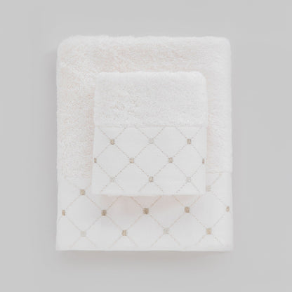 Handdoek | Cela - Ecru | Bamboe & Katoen - Pure Harmony
