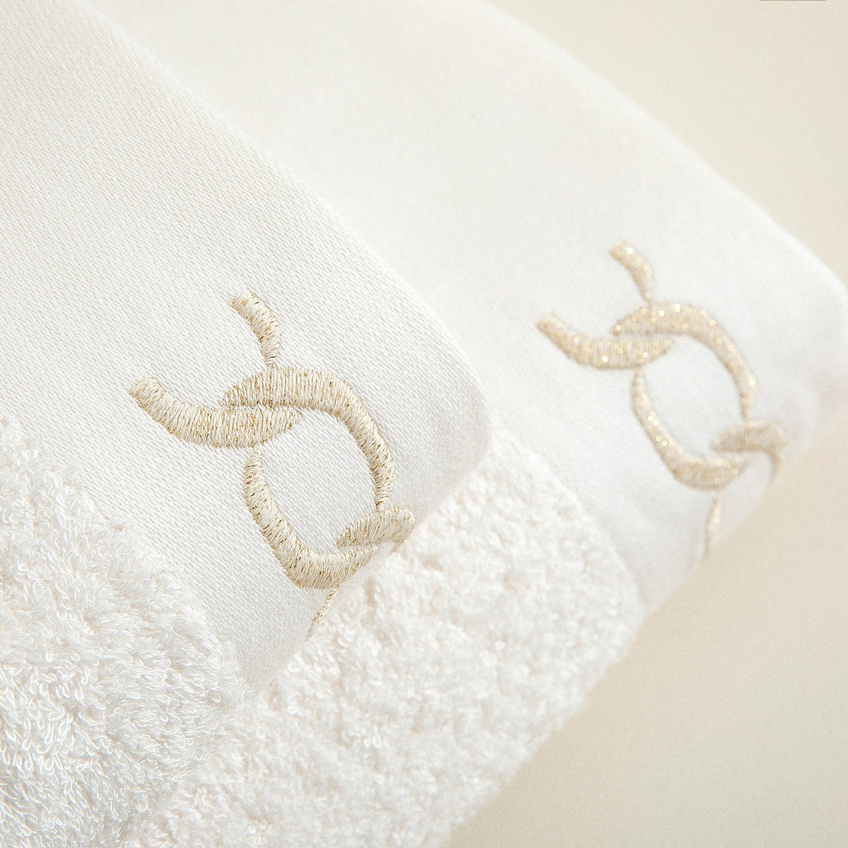 Handdoek | Corrente - Ecru/Goud | Bamboe & Katoen - Pure Harmony