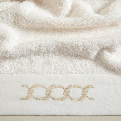 Handdoek | Corrente - Ecru/Goud | Bamboe & Katoen - Pure Harmony