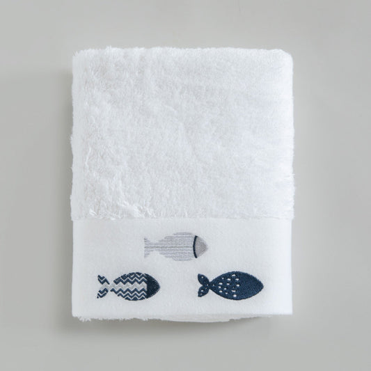 Handdoek | Delmy - Wit | Bamboe & Katoen - Pure Harmony