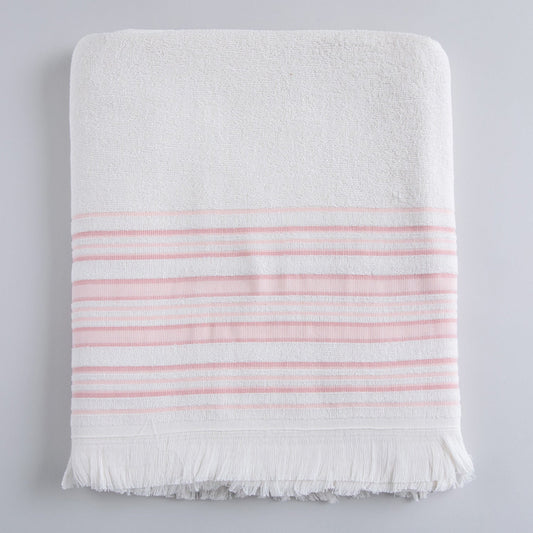 Handdoek | Derin - Ecru/Roze | Bamboe & Katoen - Pure Harmony