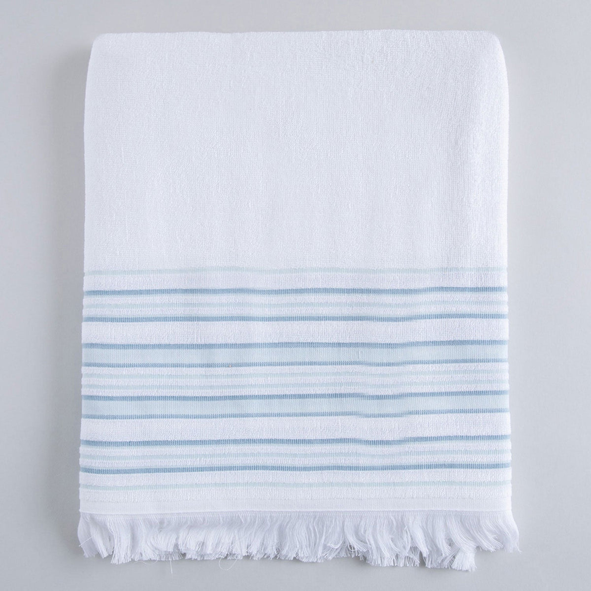 Handdoek | Derin - Wit/Lichtaqua | Bamboe & Katoen - Pure Harmony