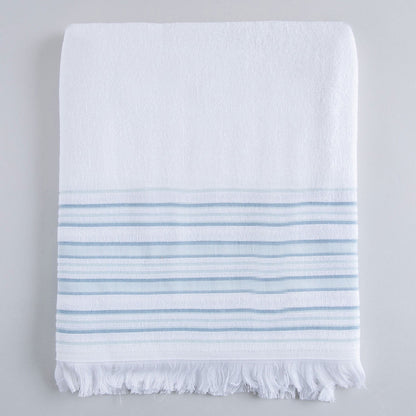 Handdoek | Derin - Wit/Lichtaqua | Bamboe & Katoen - Pure Harmony