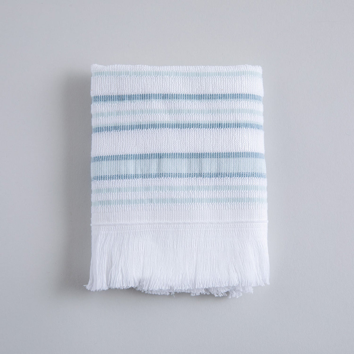 Handdoek | Derin - Wit/Lichtaqua | Bamboe & Katoen - Pure Harmony
