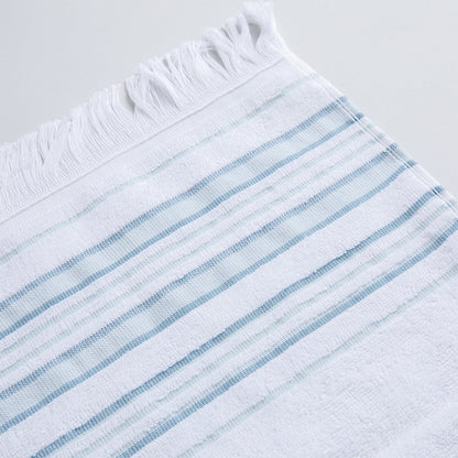 Handdoek | Derin - Wit/Lichtaqua | Bamboe & Katoen - Pure Harmony