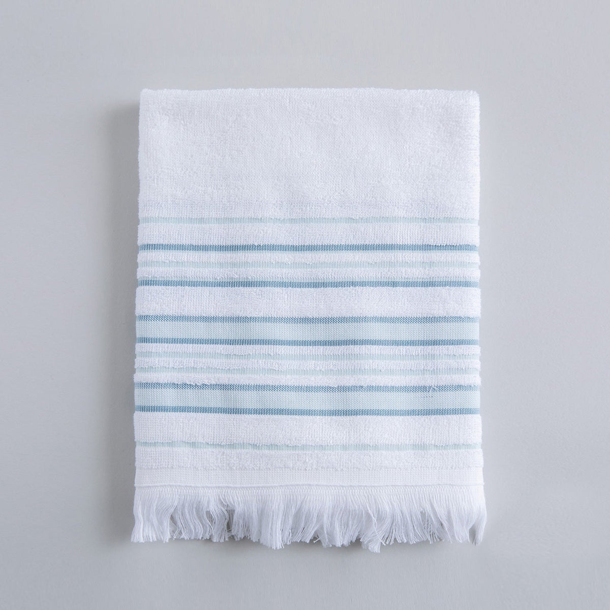 Handdoek | Derin - Wit/Lichtaqua | Bamboe & Katoen - Pure Harmony