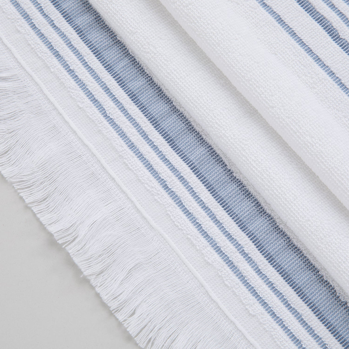 Handdoek | Derin - Wit/Marineblauw | Bamboe & Katoen - Pure Harmony