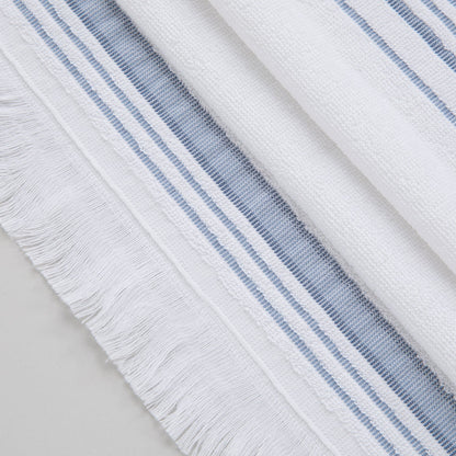 Handdoek | Derin - Wit/Marineblauw | Bamboe & Katoen - Pure Harmony