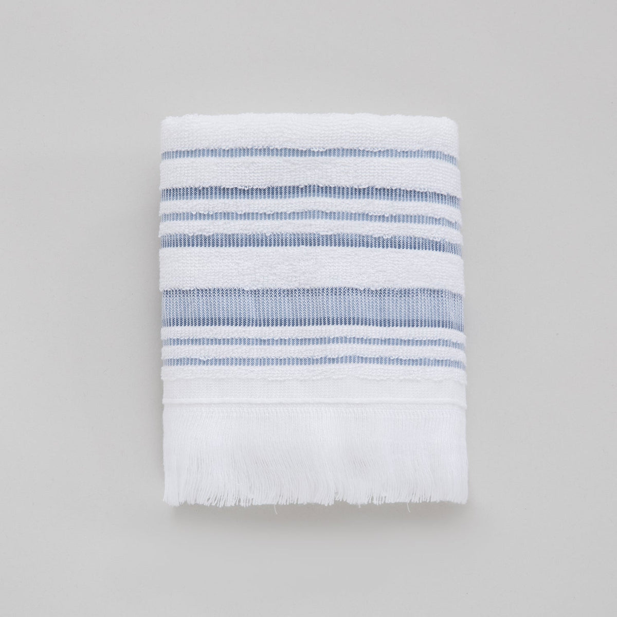 Handdoek | Derin - Wit/Marineblauw | Bamboe & Katoen - Pure Harmony