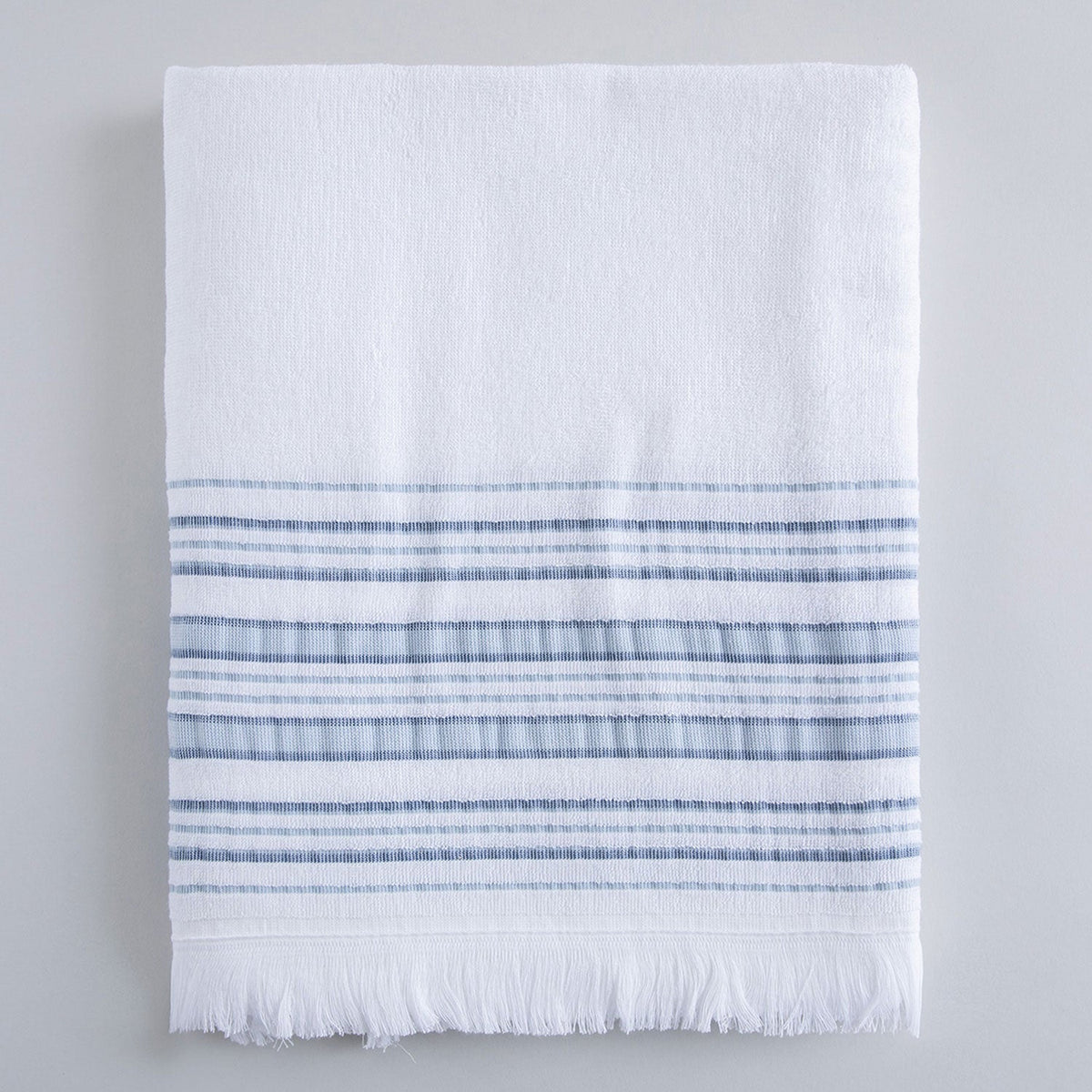Handdoek | Derin - Wit/Marineblauw | Bamboe & Katoen - Pure Harmony