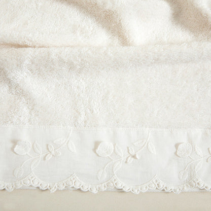 Handdoek | Flor - Ecru | Bamboe & Katoen - Pure Harmony