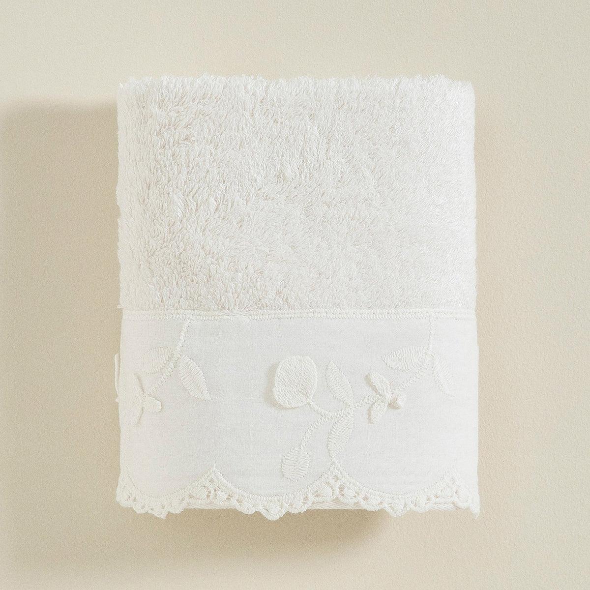 Handdoek | Flor - Ecru | Bamboe & Katoen - Pure Harmony