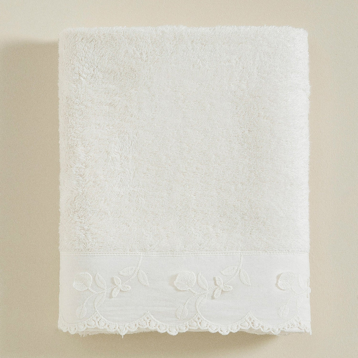 Handdoek | Flor - Ecru | Bamboe & Katoen - Pure Harmony