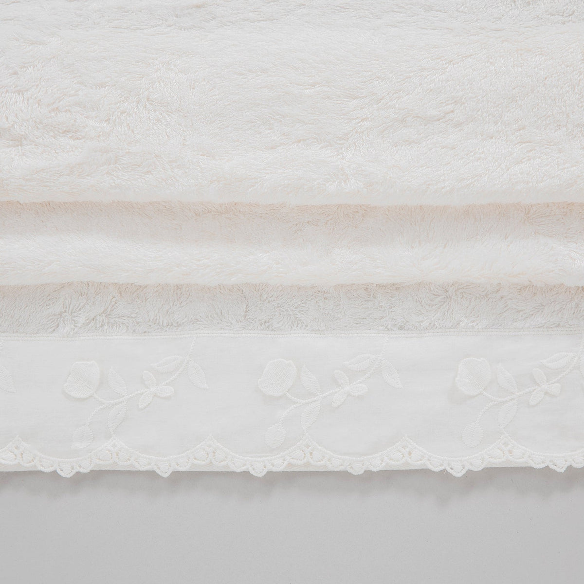 Handdoek | Flor - Ecru | Bamboe & Katoen - Pure Harmony