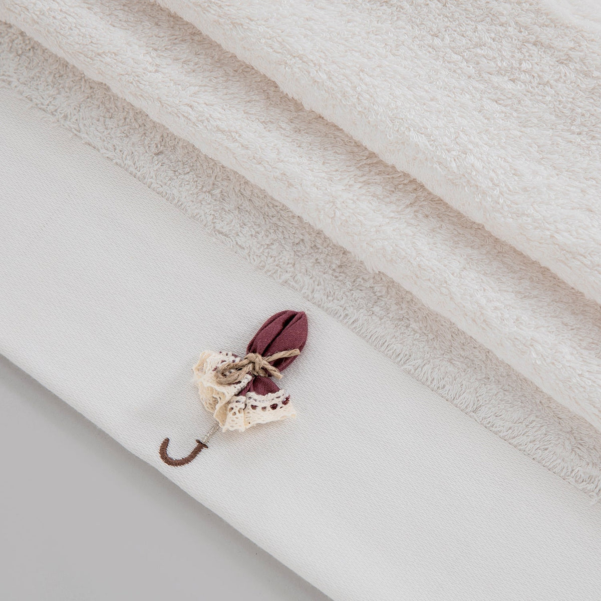 Handdoek | Umbrella - Ecru | Bamboe & Katoen - Pure Harmony