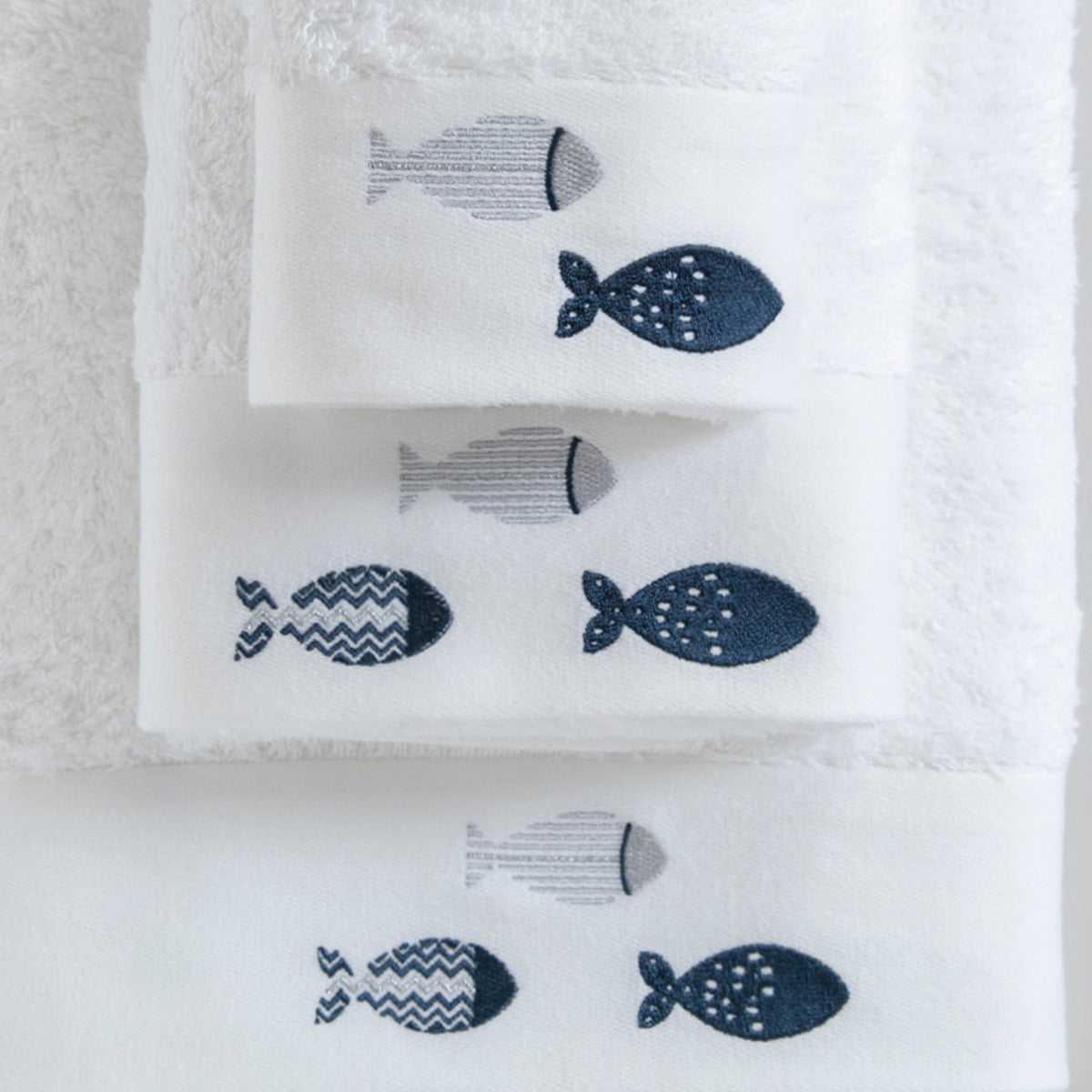 Handdoekenset | Delmy - Wit | Bamboe & Katoen - Pure Harmony